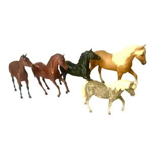 Vintage Breyer Horse Figurines Lot Of 5 - Mixed Breeds & Colors